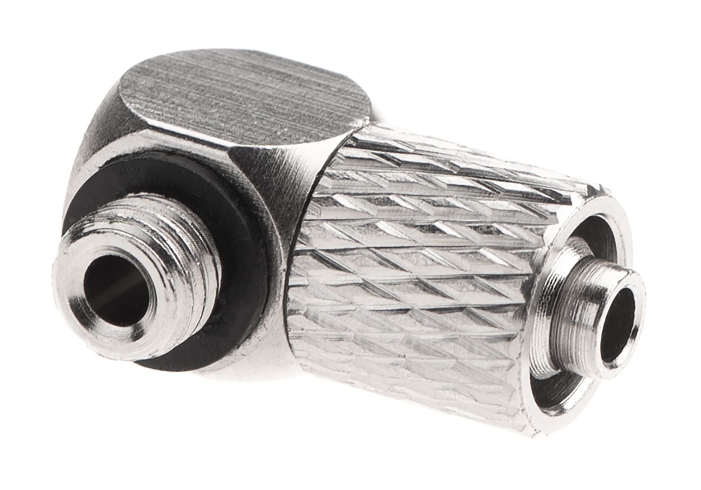 EpeS HPA 6mm Hose Coupling with Screwed Catch 90 Degree - Outer M5 Thread