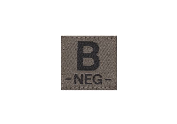 Clawgear B Neg Bloodgroup Patch