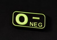 JTG Bloodtype Rubber Patch 0 Neg