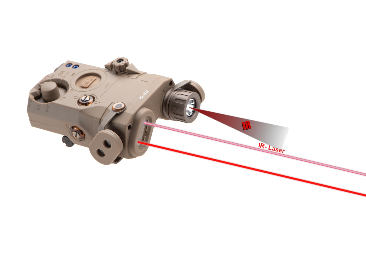 WADSN LA-5C UHP PEQ-15 Red Laser + IR Laser/IR LED