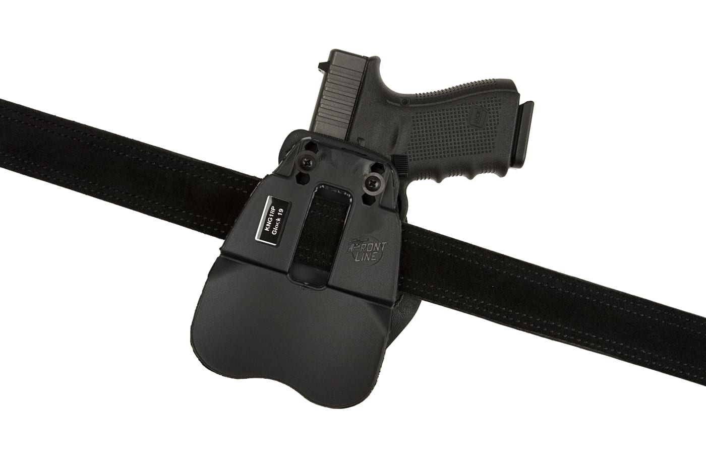 Frontline KNG Open Top Holster für Glock 19 Paddle