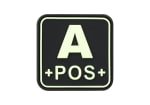 JTG Bloodtype Square Rubber Patch A Pos