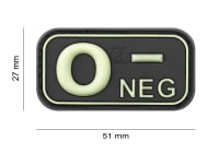 JTG Bloodtype Rubber Patch 0 Neg