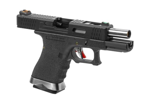 WE G-Force 19 BK Silver Barrel Metal Version GBB
