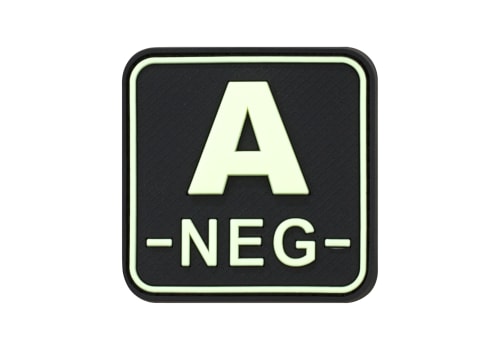 JTG Bloodtype Square Rubber Patch A Neg