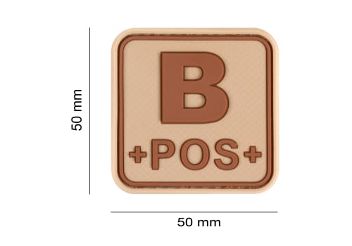 JTG Bloodtype Square Rubber Patch B Pos