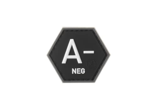 JTG Bloodgroup Hexagon Rubber Patch A Neg