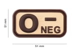 JTG Bloodtype Rubber Patch 0 Neg