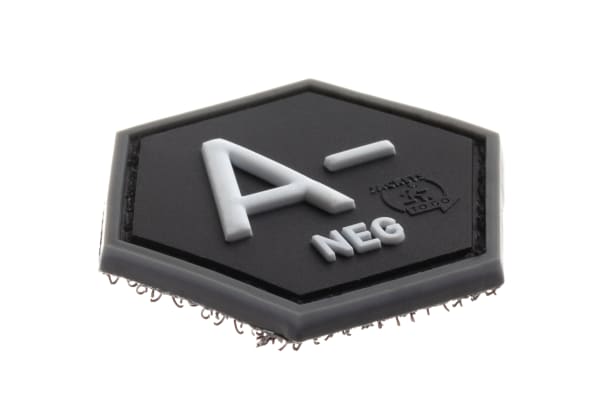 JTG Bloodgroup Hexagon Rubber Patch A Neg