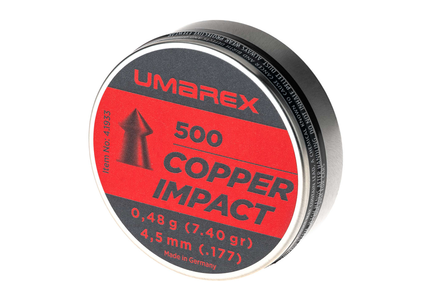 Walther 4.5mm Pointed Waisted Copper Pellets 0.46g 500rds