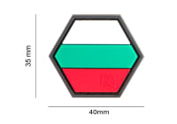 JTG Hexagon Bulgarian Flag Rubber Patch