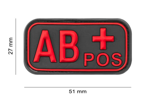 JTG Bloodtype Rubber Patch AB Pos