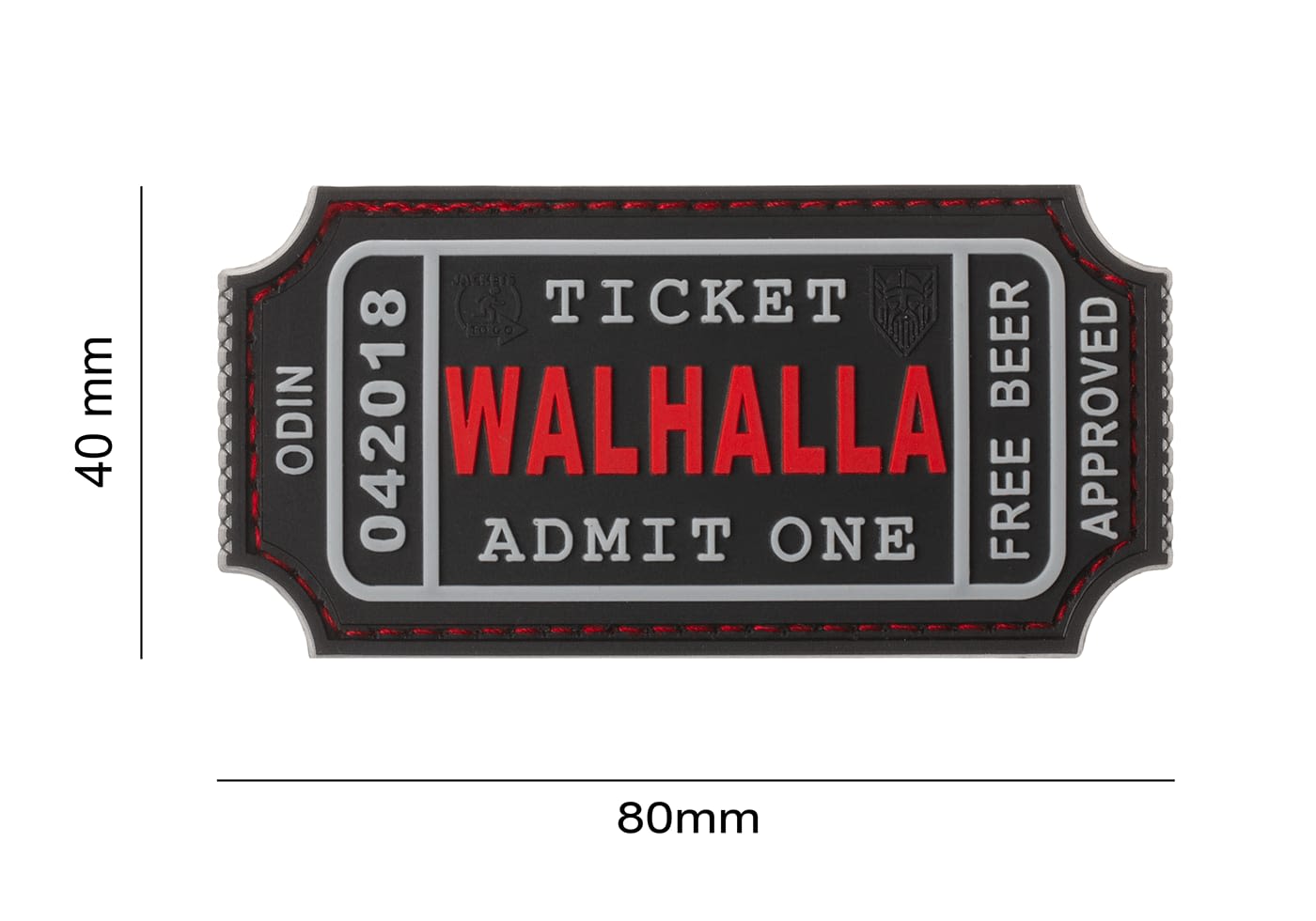 JTG Large Walhalla Ticket Rubber Patch