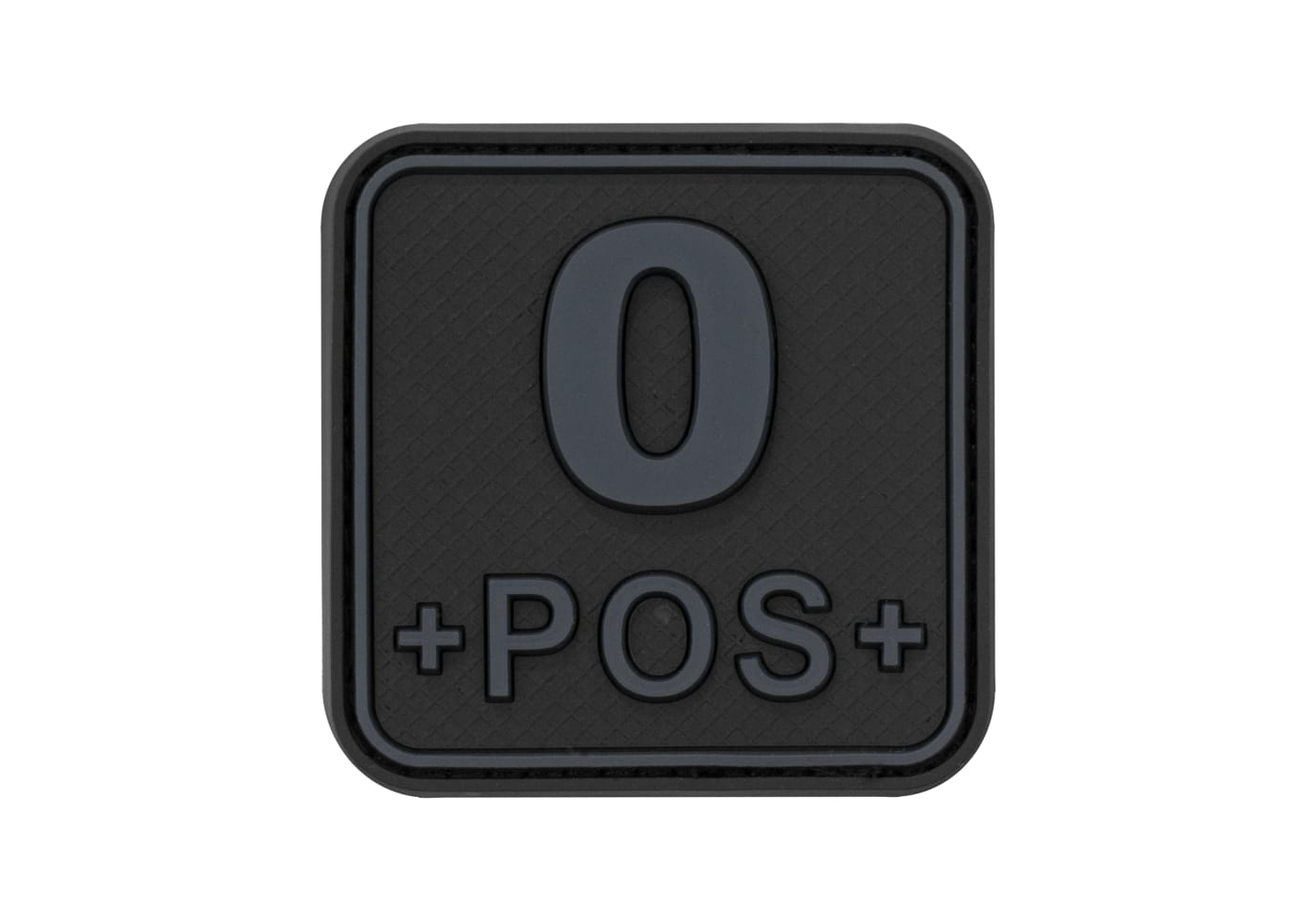 JTG Bloodtype Square Rubber Patch 0 Pos