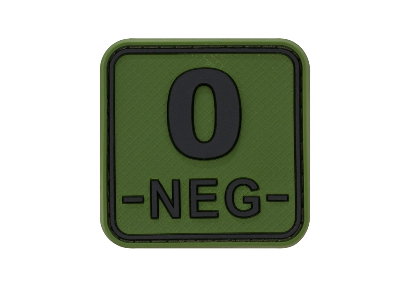 JTG Bloodtype Square Rubber Patch 0 Neg