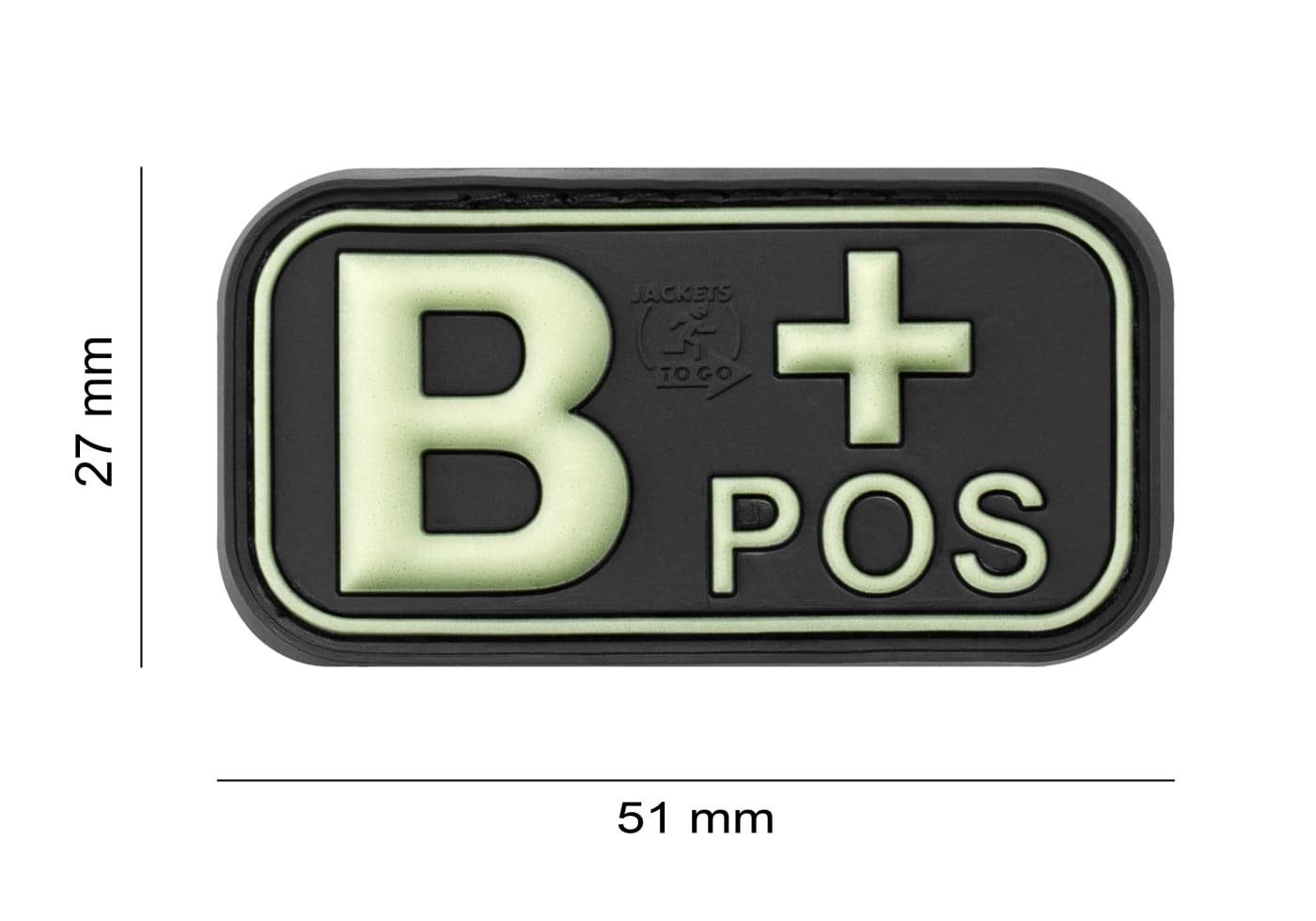 JTG Bloodtype Rubber Patch B Pos