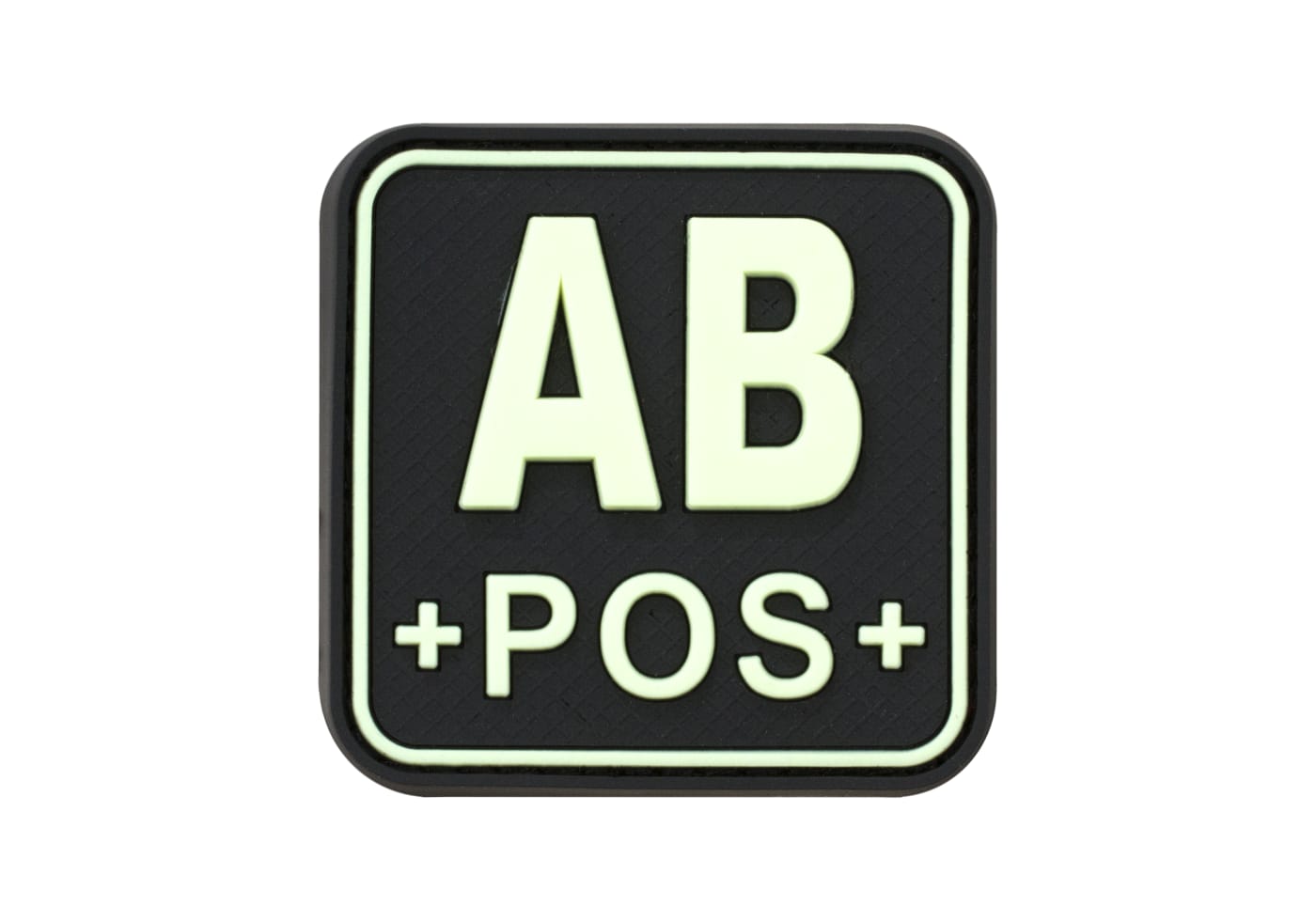 JTG Bloodtype Square Rubber Patch AB Pos
