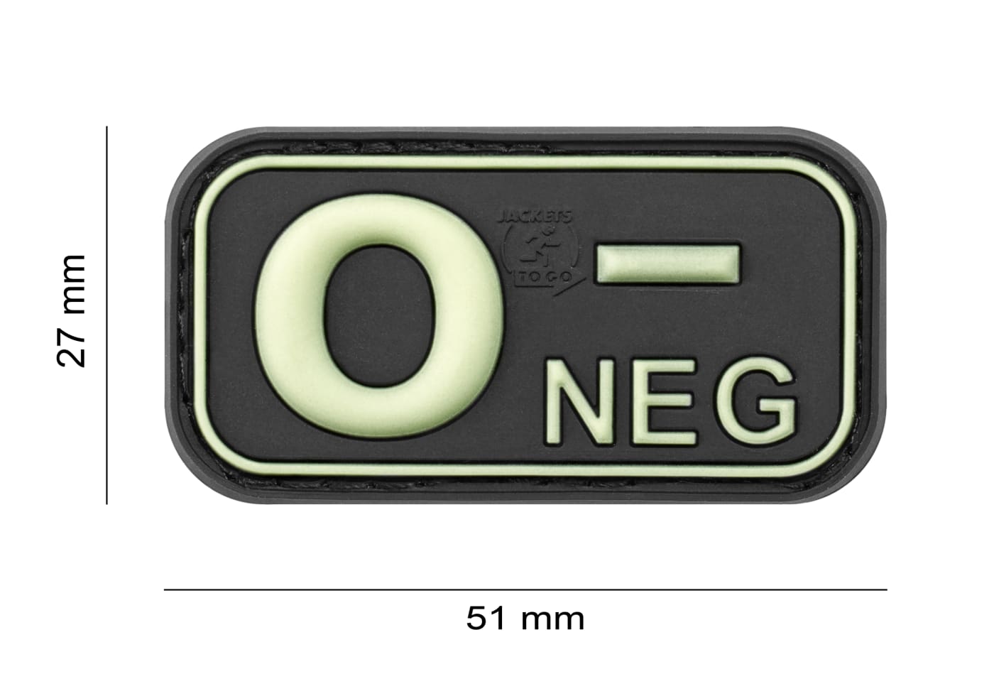 JTG Bloodtype Rubber Patch 0 Neg