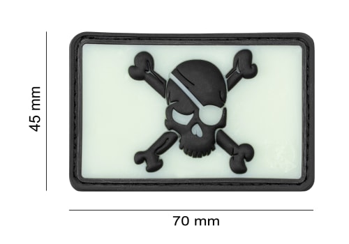 JTG Pirate Skull Rubber Patch
