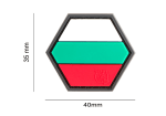 JTG Hexagon Bulgarian Flag Rubber Patch
