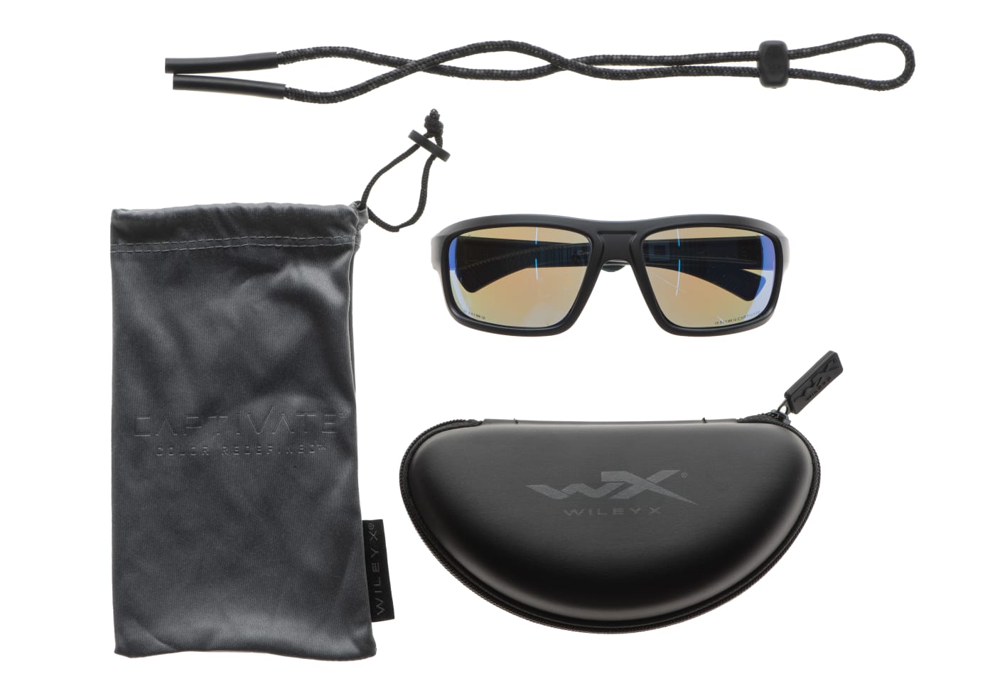 Wiley X WX Contend Captivate Polarized Blue Mirror