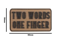 JTG Two Words One Finger Big Rubber Patch