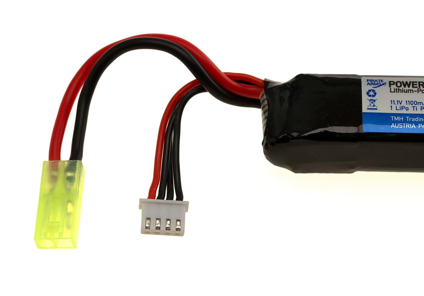 Pirate Arms LiPo 11.1V 1100mAh 20C Stock Tube Type Mini Tamiya