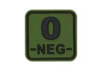 JTG Bloodtype Square Rubber Patch 0 Neg