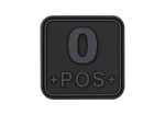 JTG Bloodtype Square Rubber Patch 0 Pos