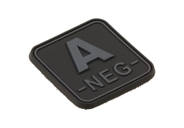 JTG Bloodtype Square Rubber Patch A Neg