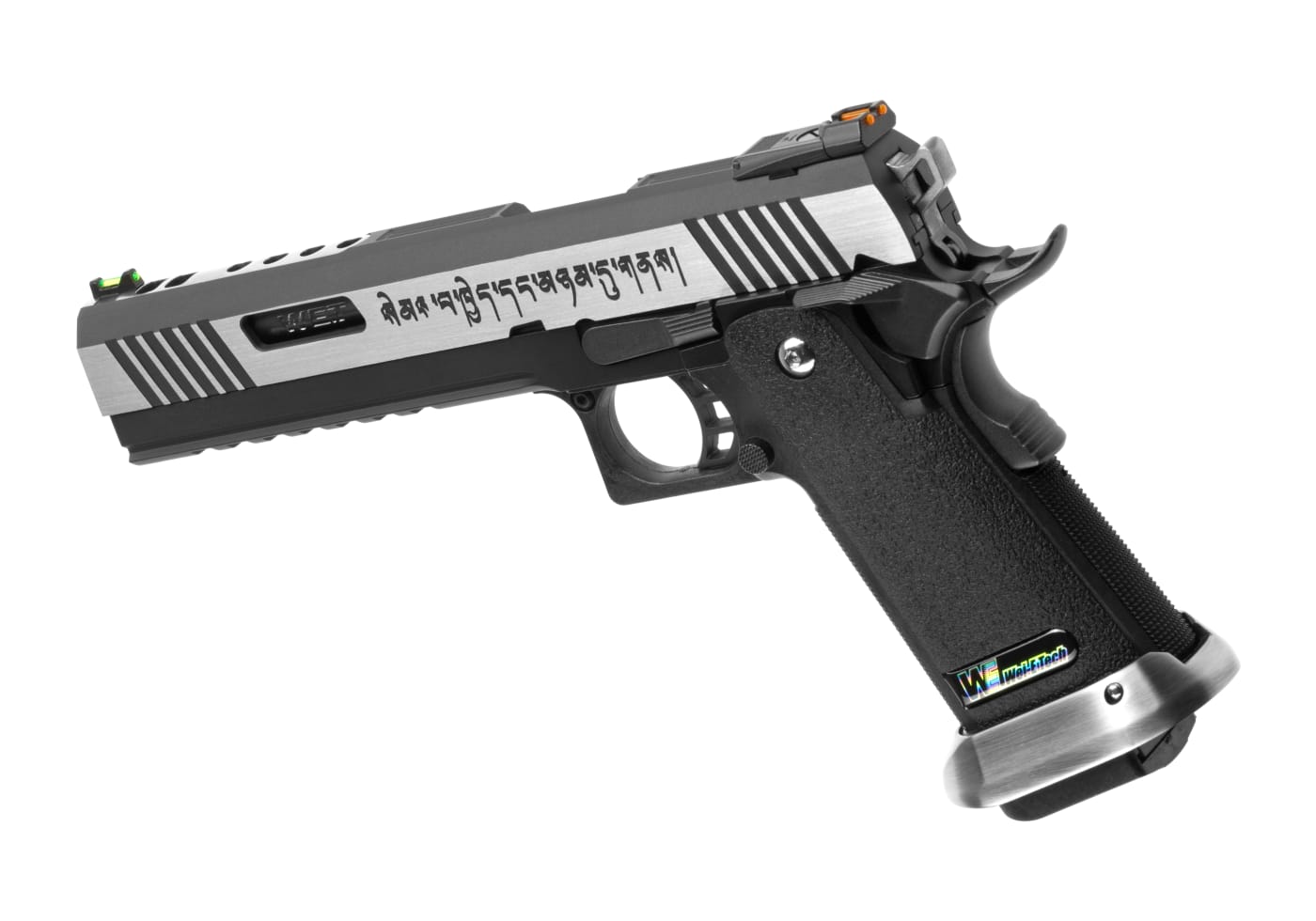 WE Hi-Capa 6 Force A Silver Barrel Full Metal GBB