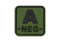 JTG Bloodtype Square Rubber Patch A Neg