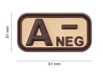 JTG Bloodtype Rubber Patch A Neg