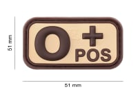 JTG Bloodtype Rubber Patch 0 Pos