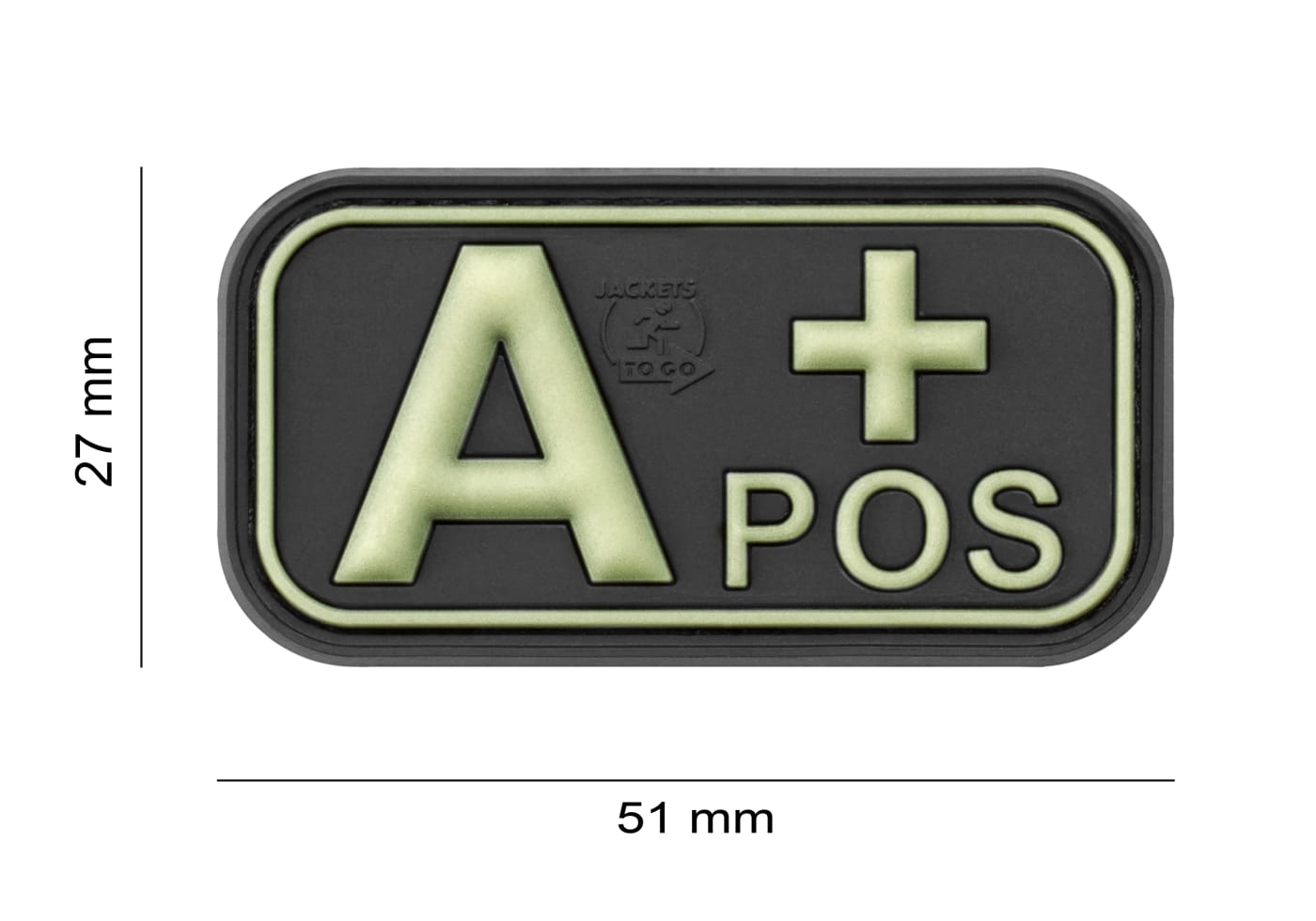 JTG Bloodtype Rubber Patch A Pos