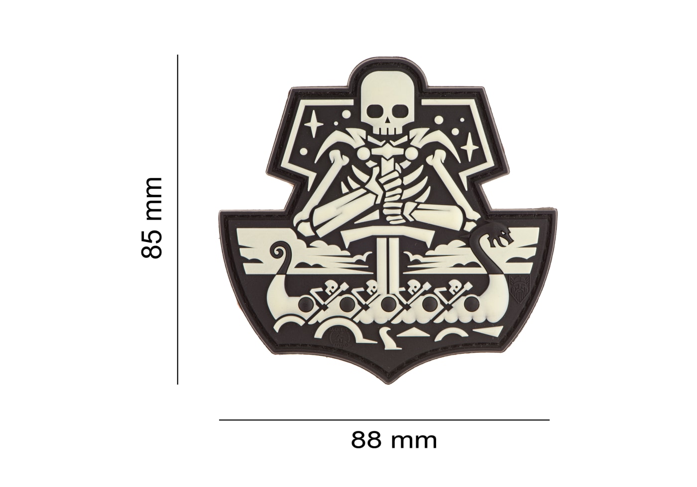 JTG Ghost Ship Skull Rubber Patch