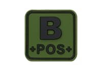 JTG Bloodtype Square Rubber Patch B Pos