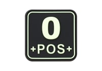 JTG Bloodtype Square Rubber Patch 0 Pos