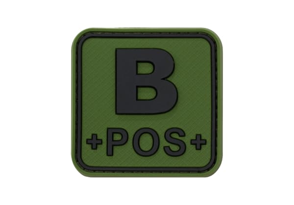JTG Bloodtype Square Rubber Patch B Pos
