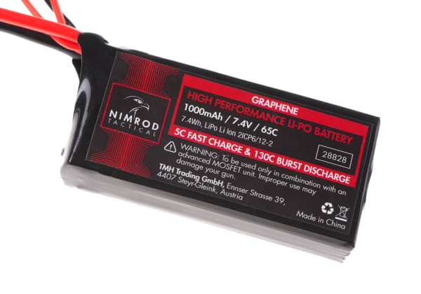 Nimrod Lipo 7.4V 1000mAh 65C Graphene PEQ Type