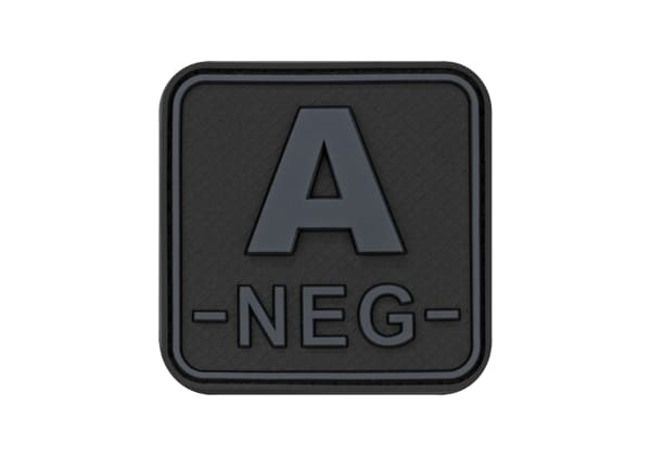 JTG Bloodtype Square Rubber Patch A Neg