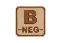 JTG Bloodtype Square Rubber Patch B Neg