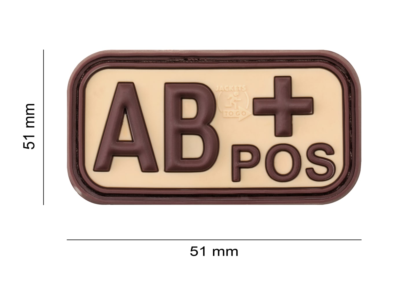 JTG Bloodtype Rubber Patch AB Pos
