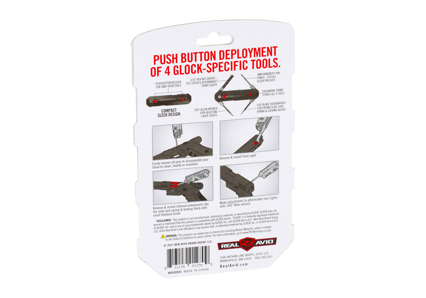 Real Avid 4-in-1 Tool for Glock Pistols