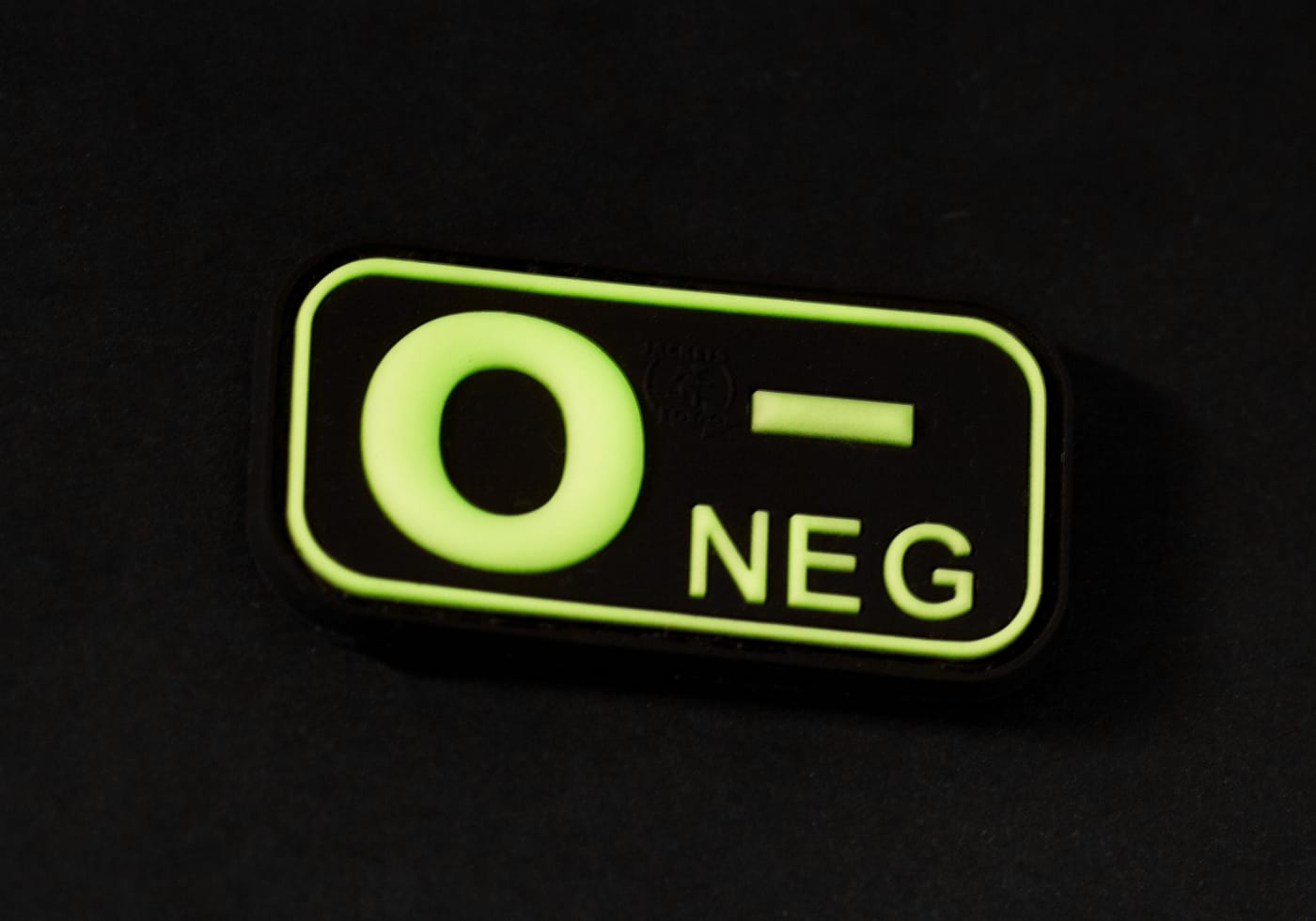 JTG Bloodtype Rubber Patch 0 Neg