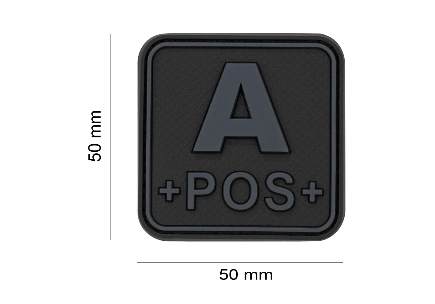 JTG Bloodtype Square Rubber Patch A Pos