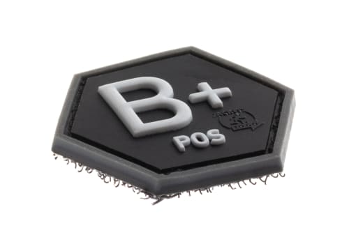 JTG Bloodgroup Hexagon Rubber Patch B Pos