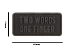 JTG Two Words One Finger Rubber Patch