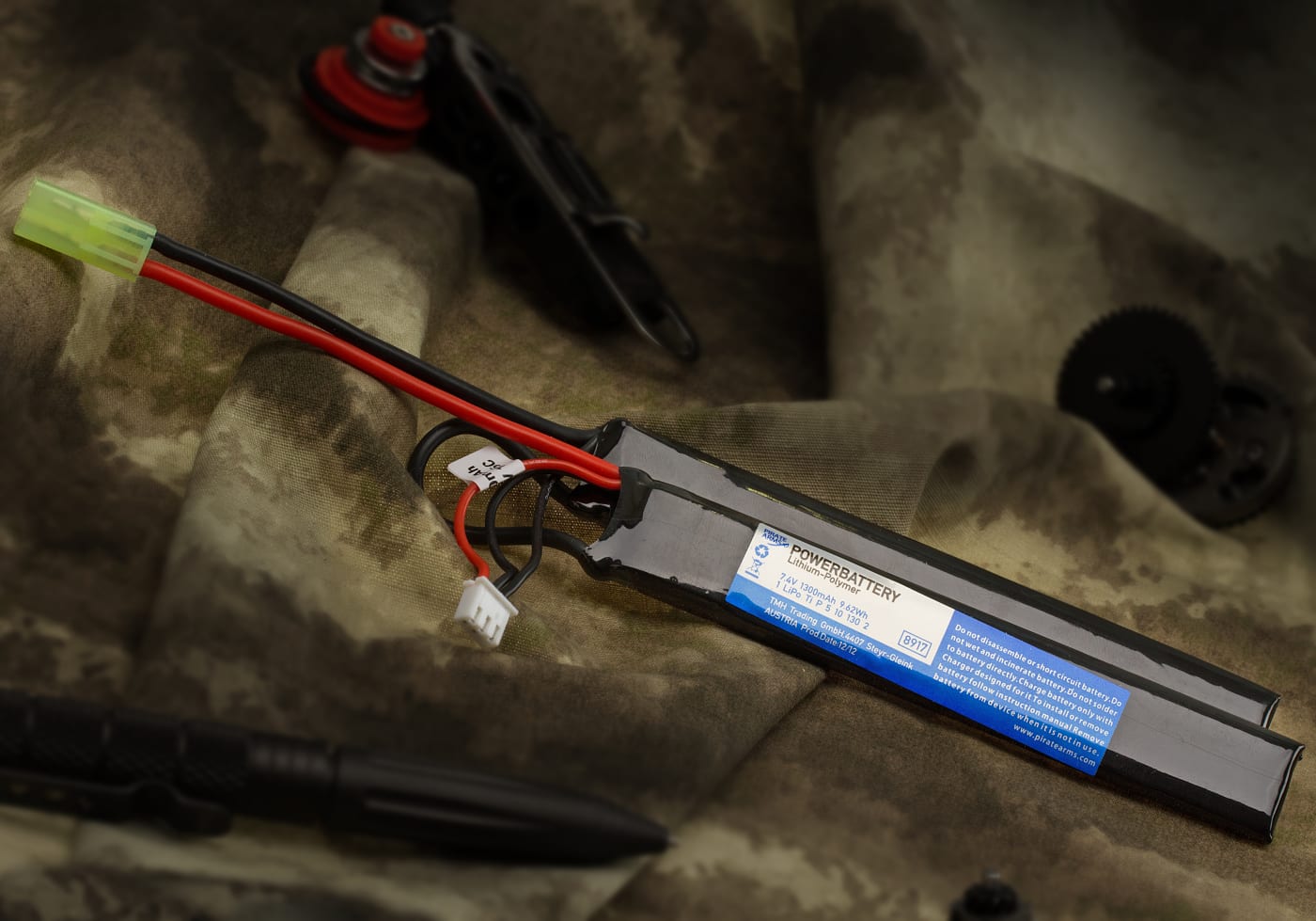 Pirate Arms Lipo 7.4V 1300mAh 20C Twin Type