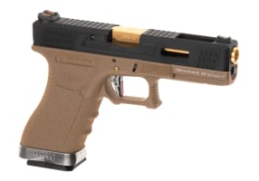 WE G-Force 17 BK Gold Barrel Metal Version GBB